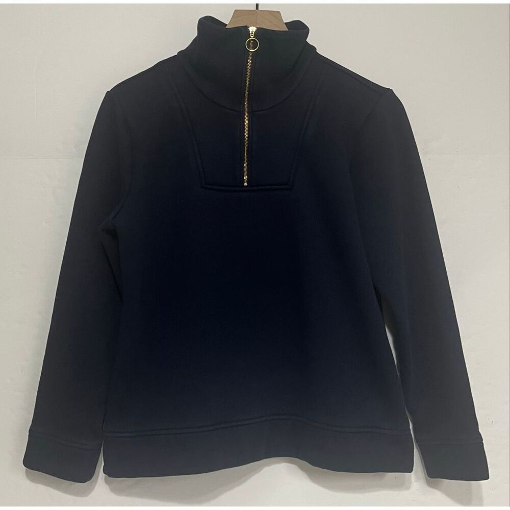Talbots Navy Blue 1/4 Zip Sweatshirt   Size M